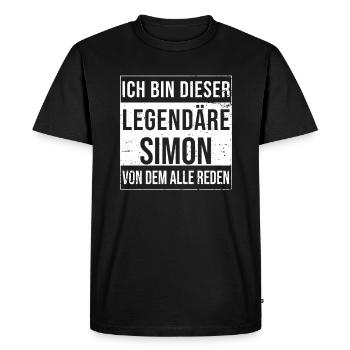I'm this legendary for Simon - Men's Premium Organic T-Shirt - black - Front - Nico (187cm)