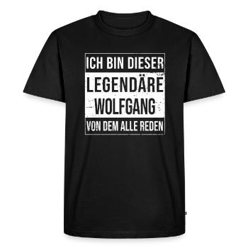 Je suis cette légende pour Wolfgang - T-shirt Premium bio Homme - noir - Devant - Nico (187cm)