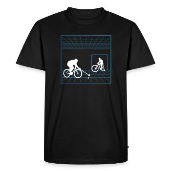 Bicycle Polo Bicycle Polo Cyclist Bicycle Bike - Men's Premium Organic T-Shirt - black - Front - Nico (187cm)