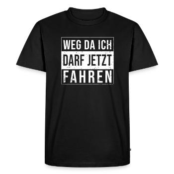 Driver's License Passed Driving Test Gift - Men's Premium Organic T-Shirt - black - Front - Nico (187cm)