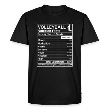 Volleyball Ball Volleyball Players Volleyball Facts - Men's Premium Organic T-Shirt - black - Front - Nico (187cm)