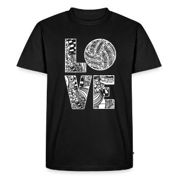 Volleyball-MAMA Volleyball Ball Volleyball Player - Men's Premium Organic T-Shirt - black - Front - Nico (187cm)