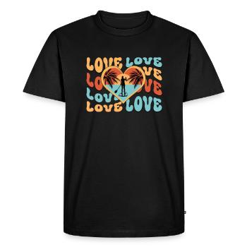 Planche de SUP paddle paddle supboard Stand Up - T-shirt Premium bio Homme - noir - Devant - Nico (187cm)