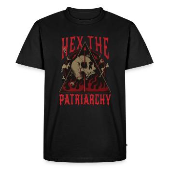 "Hex The Patriarchy" Gothic Occult Witch - Men's Premium Organic T-Shirt - black - Front - Nico (187cm)