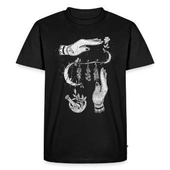 Herb Garden Gardener Gothic Occult Witch Herbs - Men's Premium Organic T-Shirt - black - Front - Nico (187cm)