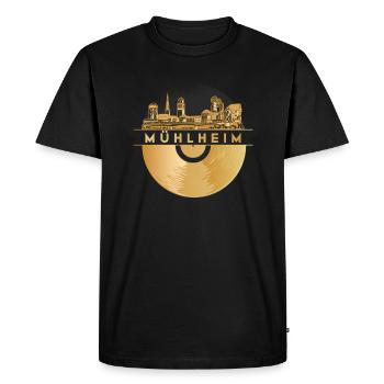 Disque vinyle Disco Music Skyline-Mühlheim - T-shirt Premium bio Homme - noir - Devant - Nico (187cm)