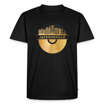 Disque vinyle Disco Musique - T-shirt Premium bio Homme - noir - Devant - Nico (187cm)