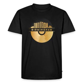Disque Vinyle Skyline-Angleterre-Birmingham - T-shirt Premium bio Homme - noir - Devant - Nico (187cm)