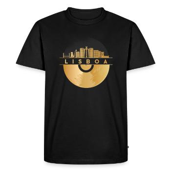 Vinyl Record Music - Men's Premium Organic T-Shirt - black - Front - Nico (187cm)