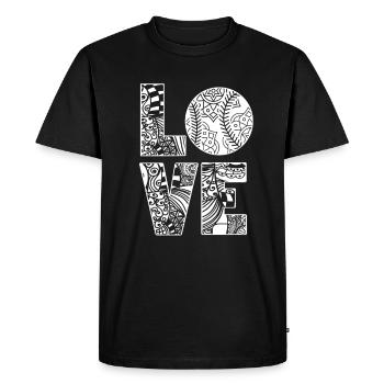 Baseball Softball Mama Love Baseball - T-shirt Premium bio Homme - noir - Devant - Nico (187cm)