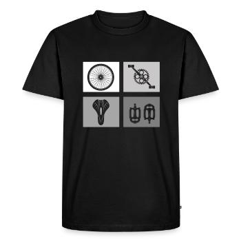 Accessoires vélo Vélo - T-shirt Premium bio Homme - noir - Devant - Nico (187cm)