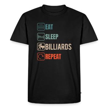 Pool Billiards Billiard Table Funny Sayings Snooker - Men's Premium Organic T-Shirt - black - Front - Nico (187cm)