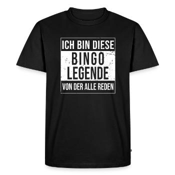 Bingo Player LEGEND Jeu de bingo Jeu de bingo - T-shirt Premium bio Homme - noir - Devant - Nico (187cm)