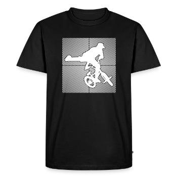 BMX Bike Freestyle race BMX - T-shirt Premium bio Homme - noir - Devant - Nico (187cm)