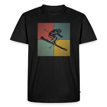 Ski Ski Remontées mécaniques Ski Ski Ski Skis - T-shirt Premium bio Homme - noir - Devant - Nico (187cm)