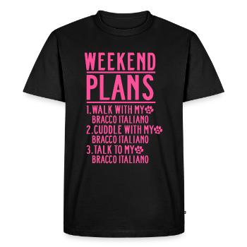 Bracco Italiano Maman Mama Maîtresse Dictons roses - T-shirt Premium bio Homme - noir - Devant - Nico (187cm)
