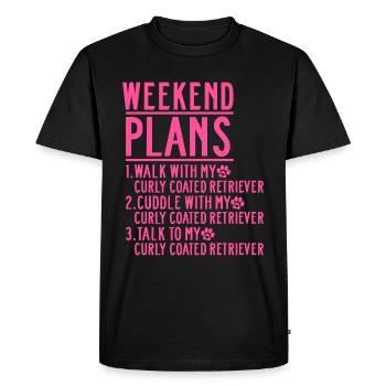 Curly Coated Retriever Maman Mistress Disant Rose - T-shirt Premium bio Homme - noir - Devant - Nico (187cm)