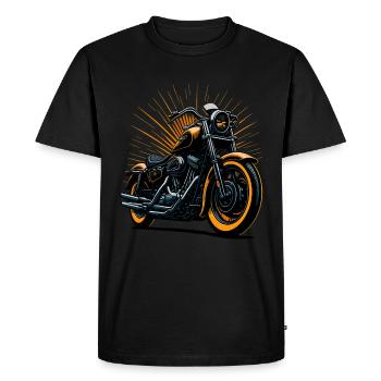 Classic motorcycle illustration - Men's Premium Organic T-Shirt - black - Front - Nico (187cm)