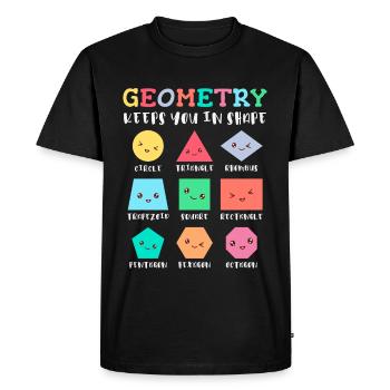 La géométrie vous maintient en forme, les formes géométriques - T-shirt Premium bio Homme - noir - Devant - Nico (187cm)