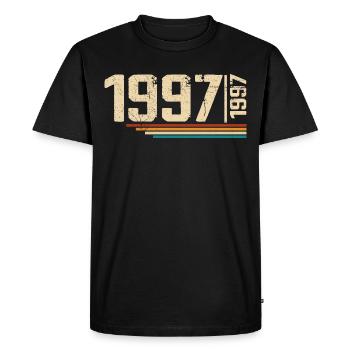 Vintage Anniversary 1997 Birthday Party 1997 - Men's Premium Organic T-Shirt - black - Front - Nico (187cm)