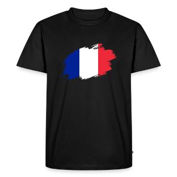 France drapeau français drapeau drapeau tricolore - T-shirt Premium bio Homme - noir - Devant - Nico (187cm)