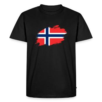 Norvège Drapeau norvégien drapeau - T-shirt Premium bio Homme - noir - Devant - Nico (187cm)