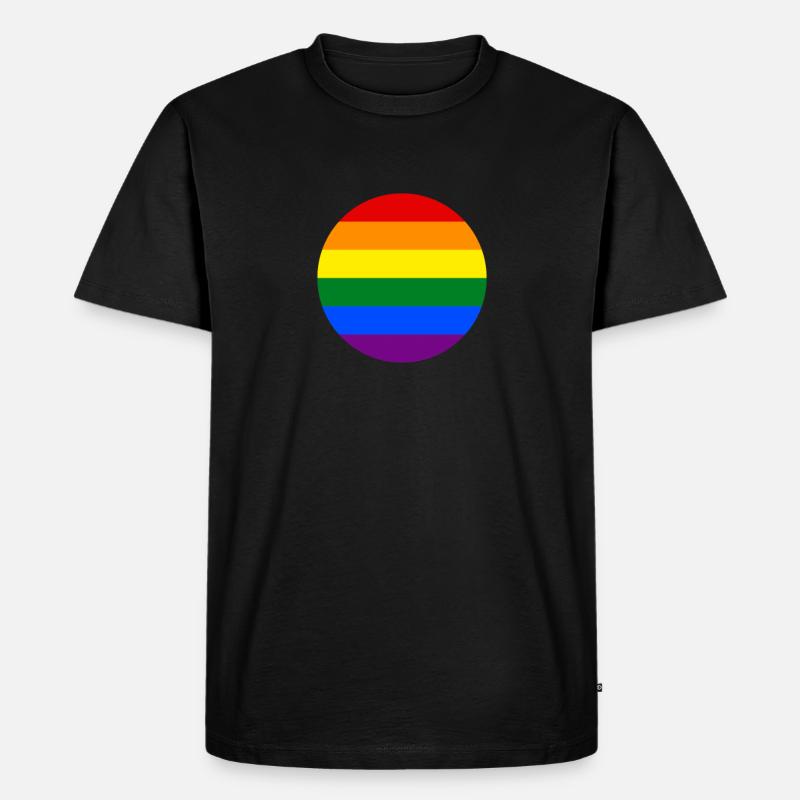 Regenbogenflagge Regenbogenfahne - Männer Premium Bio T-Shirt - Schwarz
