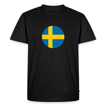 Suède drapeau suédois Drapeau - T-shirt Premium bio Homme - noir - Devant - Nico (187cm)