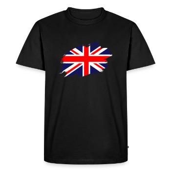 Drapeau britannique - T-shirt Premium bio Homme - noir - Devant - Nico (187cm)
