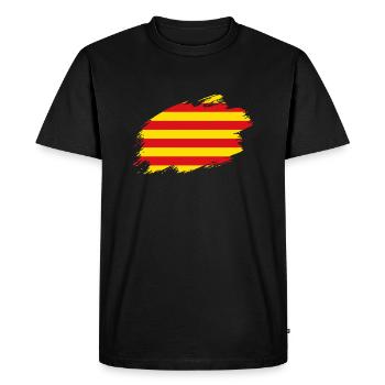 Catalonia Catalan flag flag - Men's Premium Organic T-Shirt - black - Front - Nico (187cm)