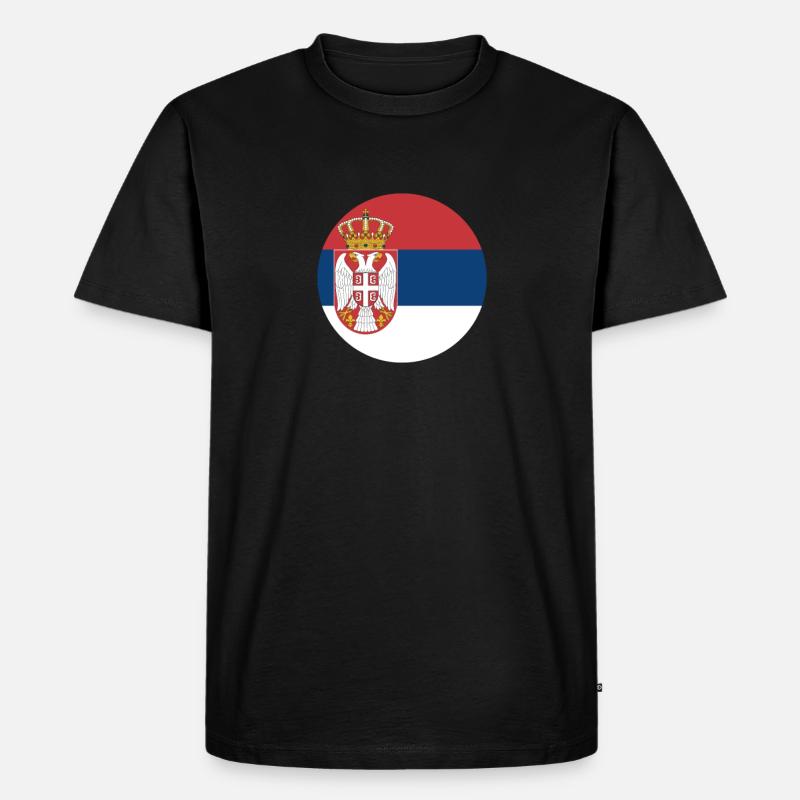 Drapeau Serbie drapeau serbe - T-shirt Premium bio Homme - noir