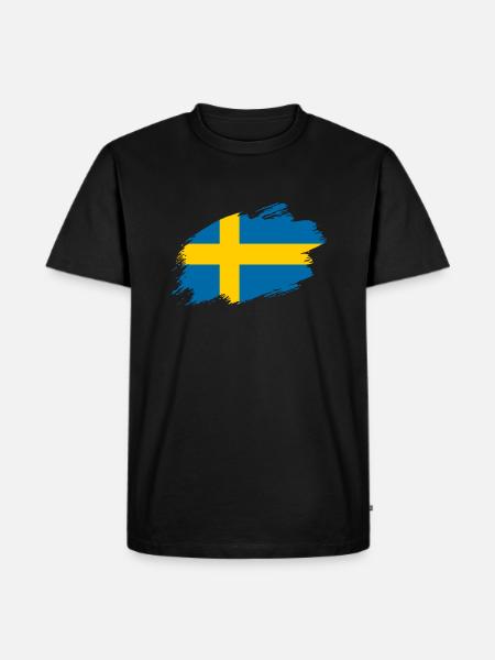 Sweden swedish flag flag - Men's Premium Organic T-Shirt - black