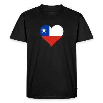 Chile Chilean flag flag - Men's Premium Organic T-Shirt - black - Front - Nico (187cm)