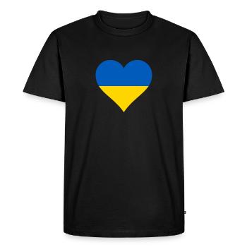 Ukraine drapeau ukrainien drapeau - T-shirt Premium bio Homme - noir - Devant - Nico (187cm)