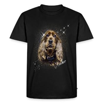 Cocker Spaniel - Men's Premium Organic T-Shirt - black - Front - Nico (187cm)