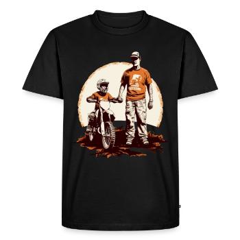 Dad memories - Men's Premium Organic T-Shirt - black - Front - Nico (187cm)
