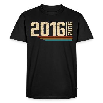 Vintage Anniversary 2016 Birthday Party 2016 - Men's Premium Organic T-Shirt - black - Front - Nico (187cm)