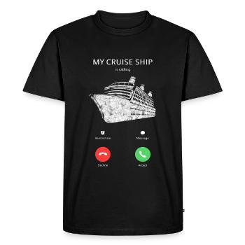 Bateau de croisière croisière croisière - T-shirt Premium bio Homme - noir - Devant - Nico (187cm)