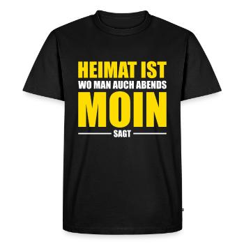 Moin home North German - Men's Premium Organic T-Shirt - black - Front - Nico (187cm)