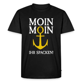 Moin Moin vos secousses | Ancre Allemagne du Nord - T-shirt Premium bio Homme - noir - Devant - Nico (187cm)
