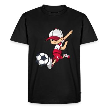 Poland Jersey Football - Boy - Men's Premium Organic T-Shirt - black - Front - Nico (187cm)
