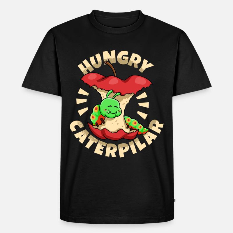 Raupe - Männer Premium Bio T-Shirt - Schwarz
