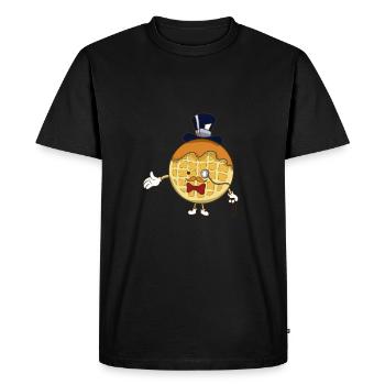 Gaufre - T-shirt Premium bio Homme - noir - Devant - Nico (187cm)
