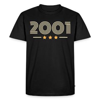 Légendaire Depuis 2001 Cadeau D anniversaire 2001 - T-shirt Premium bio Homme - noir - Devant - Nico (187cm)