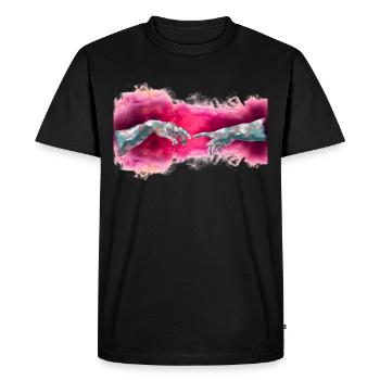 Modern Art Michelangelo - Men's Premium Organic T-Shirt - black - Front - Nico (187cm)