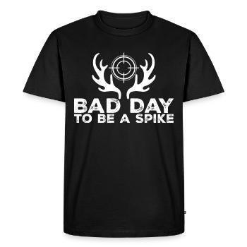 Bad Day to Be a Spike Hunter Hunting Deer - T-shirt Premium bio Homme - noir - Devant - Nico (187cm)
