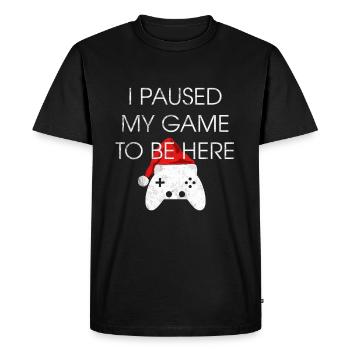 Christmas gaming - Men's Premium Organic T-Shirt - black - Front - Nico (187cm)