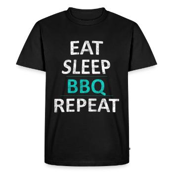 BBQ - T-shirt Premium bio Homme - noir - Devant - Nico (187cm)