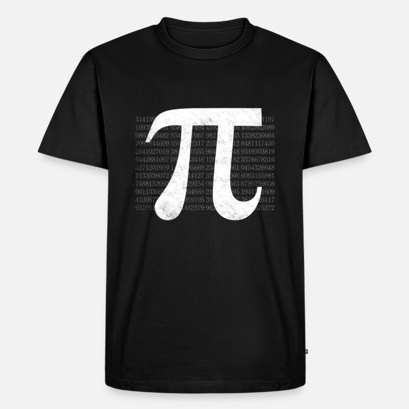 Mathematik Pi - Männer Premium Bio T-Shirt - Schwarz