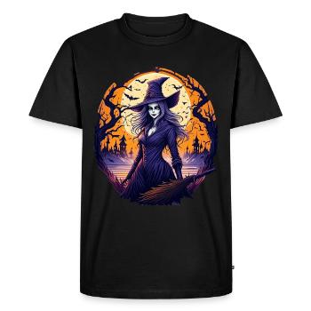 Gruseliges Halloween-partykostüm Hexe - T-shirt Premium bio Homme - noir - Devant - Nico (187cm)